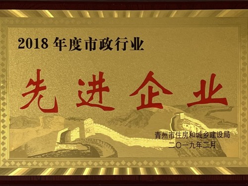 2018年度市政行業 先 進 企業