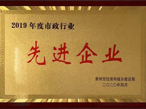 2019年度市政行業先 進企業